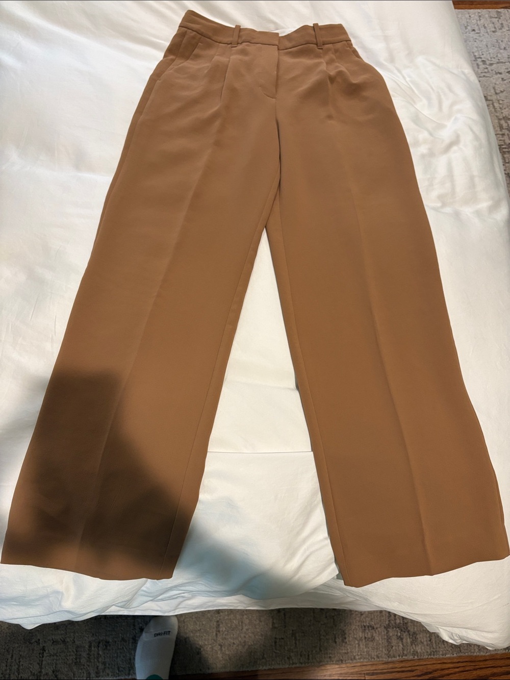 Aritzia Wide-Leg Trousers in Camel Brown